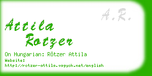 attila rotzer business card